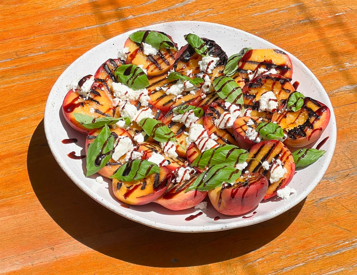 Grilled Peach and Goat's Cheese Salad